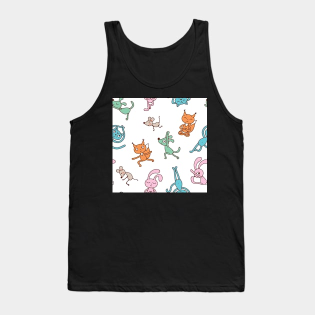 Critter Yoga Tank Top by Lyuda